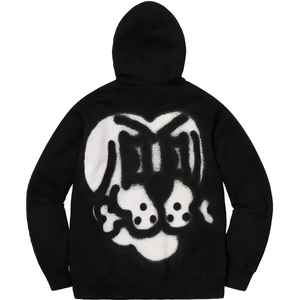 Supreme Bone Zip up Sweatshirt - Black Supreme