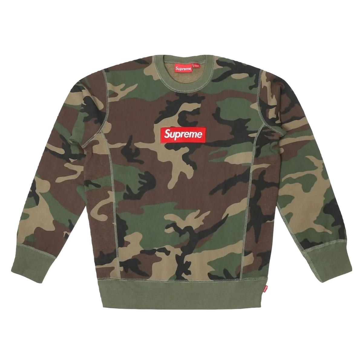 Supreme Box Logo Crewneck FW15 - Woodland Camo Supreme