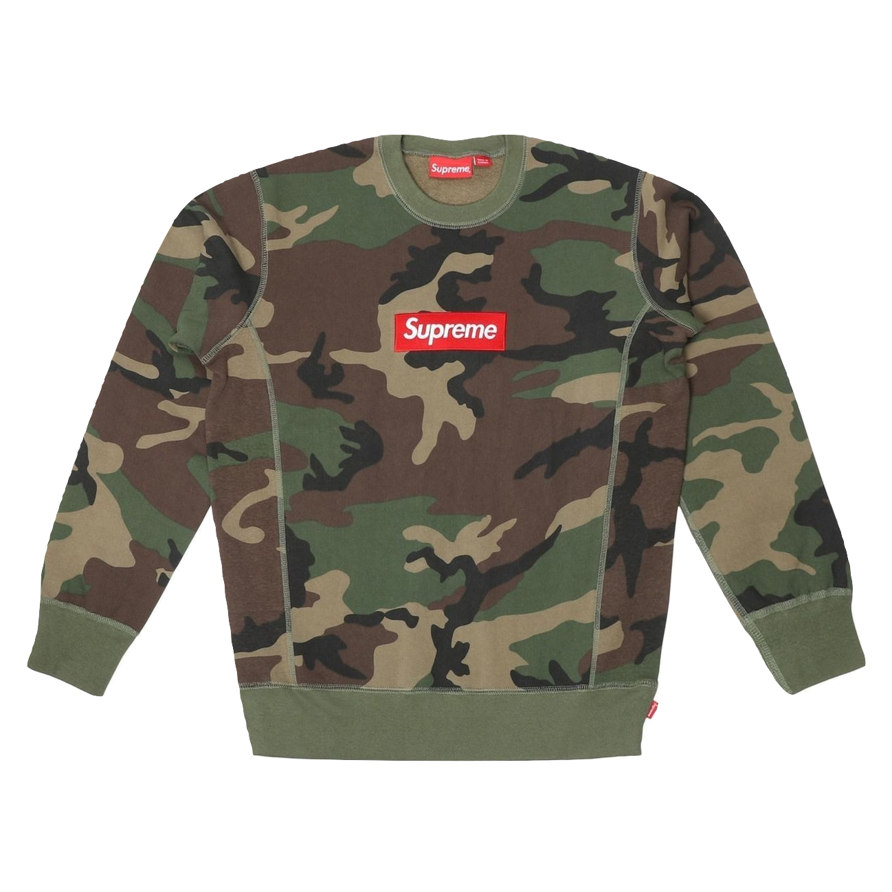 Supreme Box Logo Crewneck FW15 - Woodland Camo