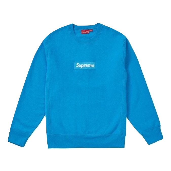 Supreme Box Logo Crewneck FW18 - Bright Royal - Used Supreme