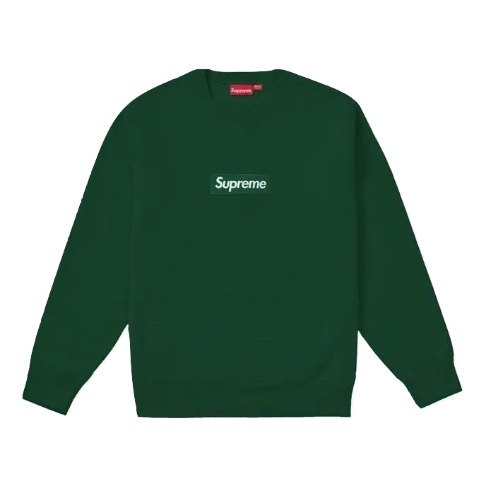 Supreme Box Logo Crewneck FW18 - Dark Green Supreme