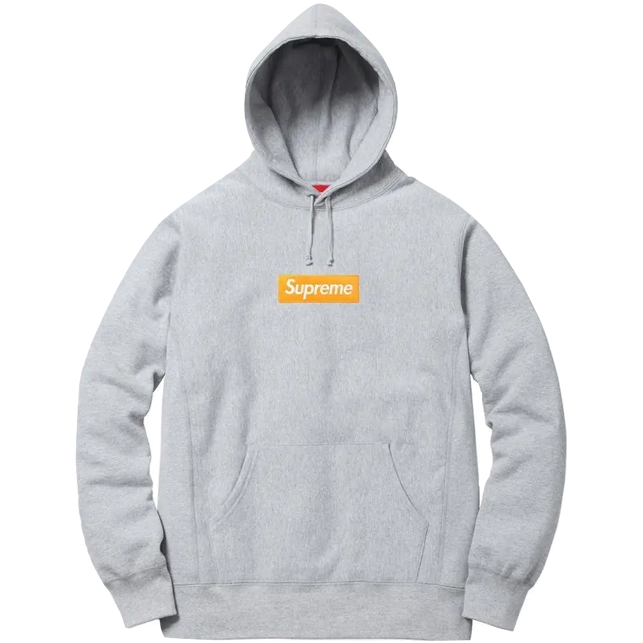 Supreme Box Logo Hooded Sweatshirt FW17 - Heather Grey - Used Supreme