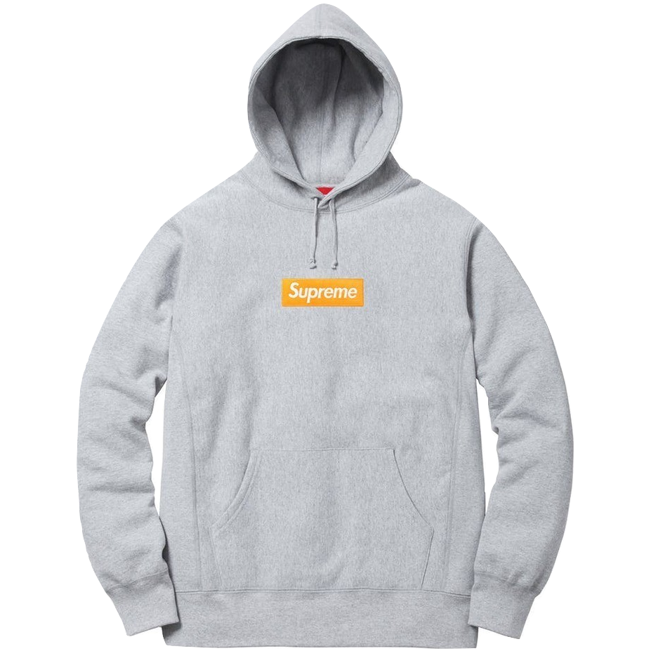 Supreme Box Logo Hooded Sweatshirt FW17 - Heather Grey - Used