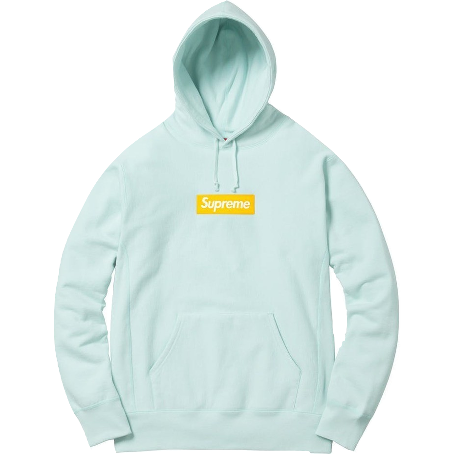 Supreme Box Logo Hooded Sweatshirt - Ice Blue - Used