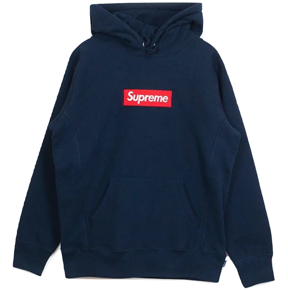 Supreme Box Logo Hooded Sweatshirt FW13 - Navy Supreme