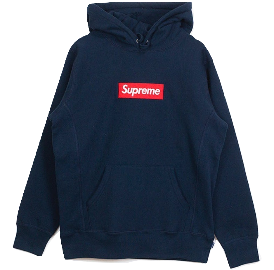 Supreme Box Logo Hooded Sweatshirt FW16 - Navy - Used Supreme
