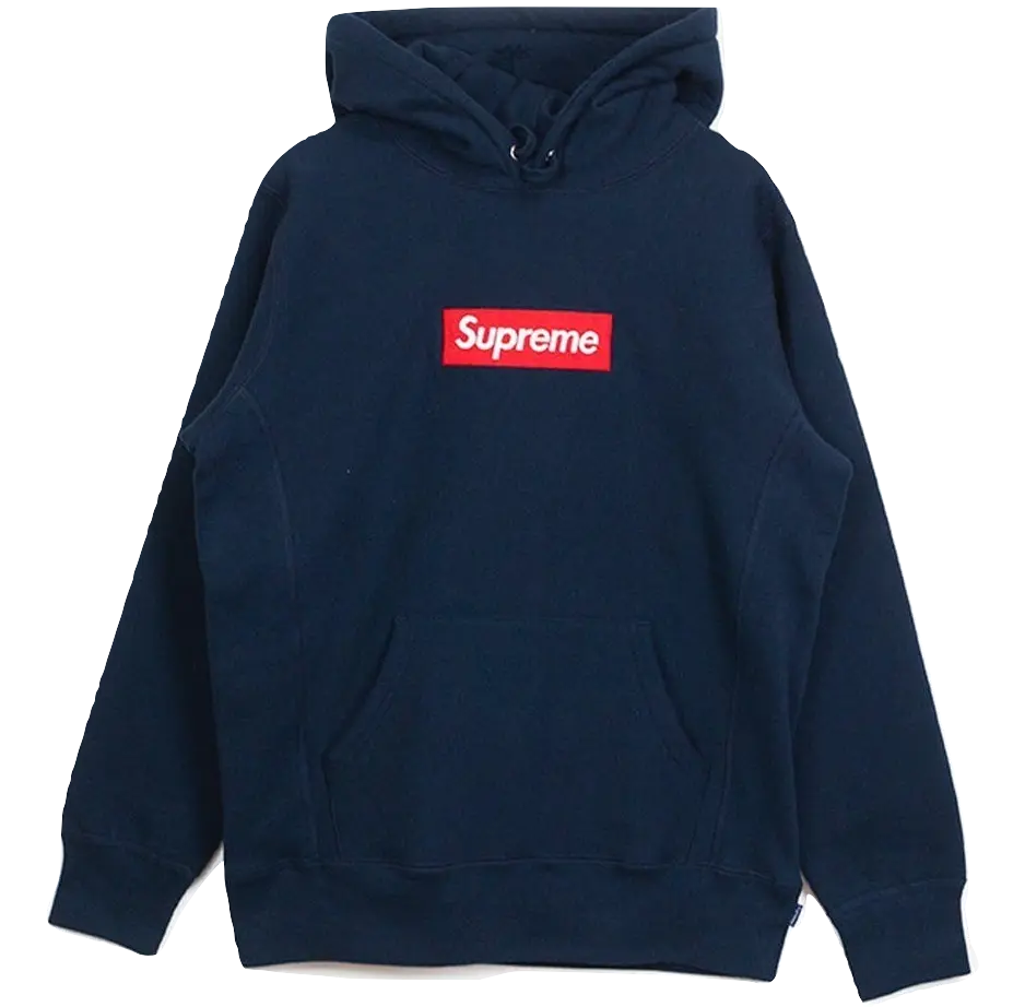 Supreme Box Logo Hooded Sweatshirt FW16 - Navy Supreme