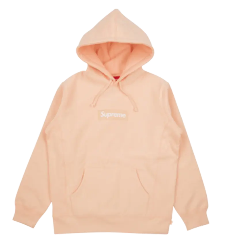 Supreme Box Logo Hooded Sweatshirt - Peach Supreme
