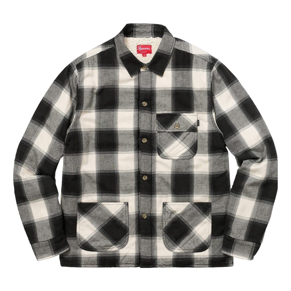 Supreme Buffalo Plaid Sherpa - Black - Used