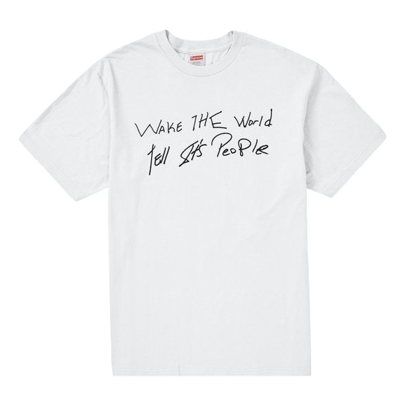 Supreme Buju Banton Wake The World Tee - White Supreme