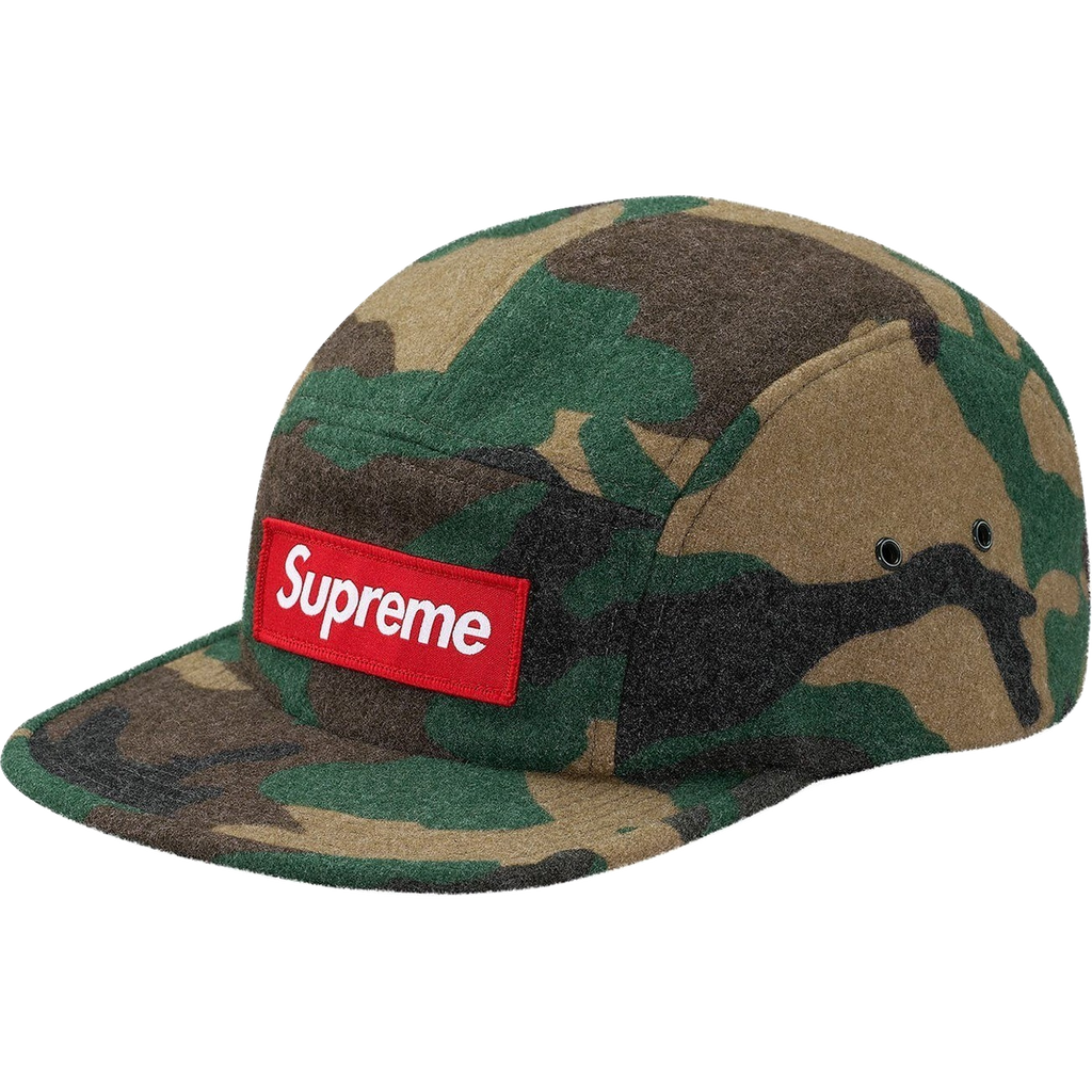 Supreme Camo Wool Camp Cap - Green