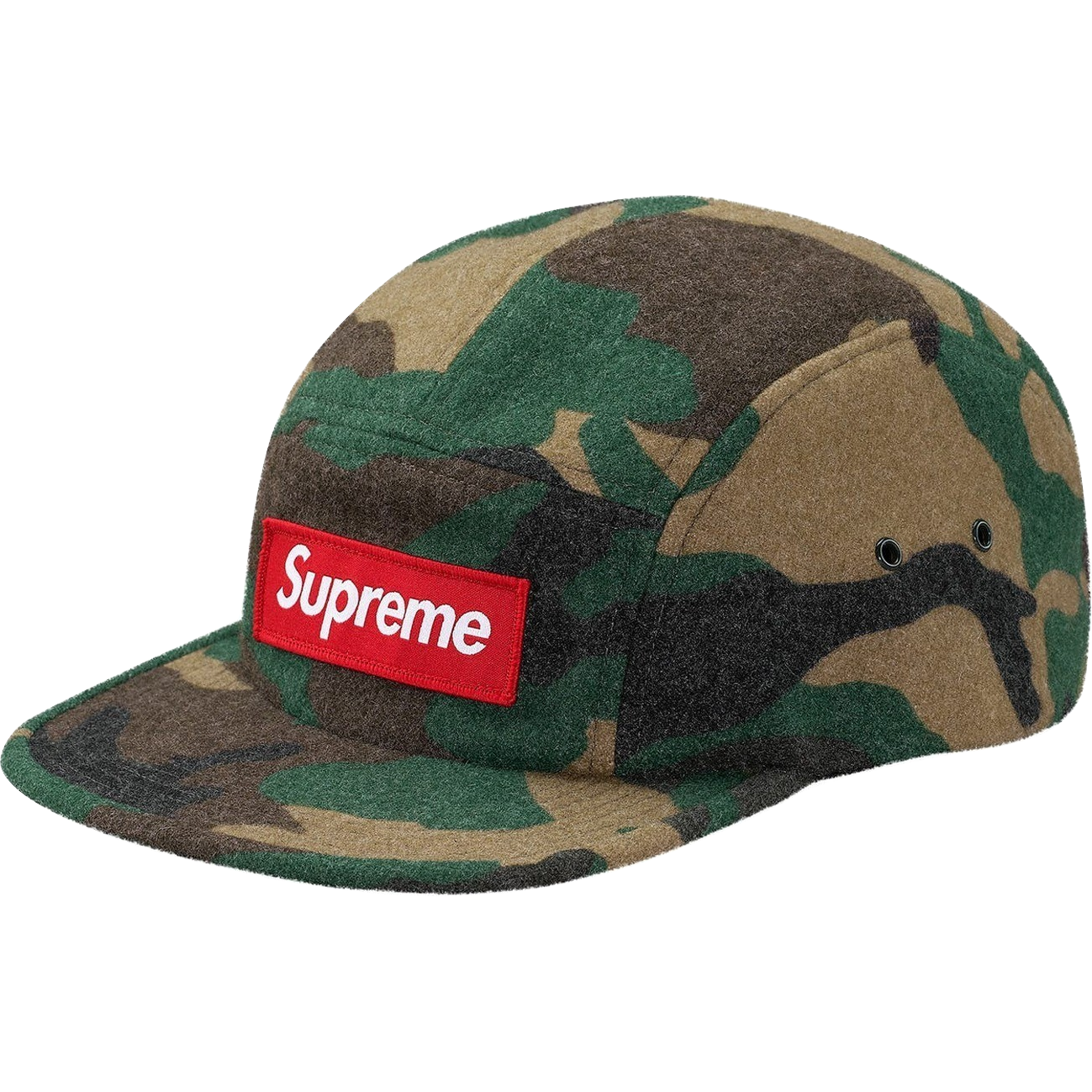 Supreme Camo Wool Camp Cap - Green