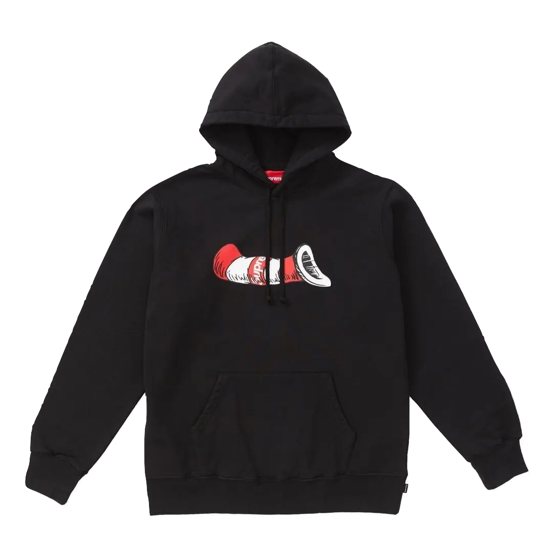 Supreme/Dr.Seuss Cat In The Hat Hooded Sweatshirt - Black Supreme