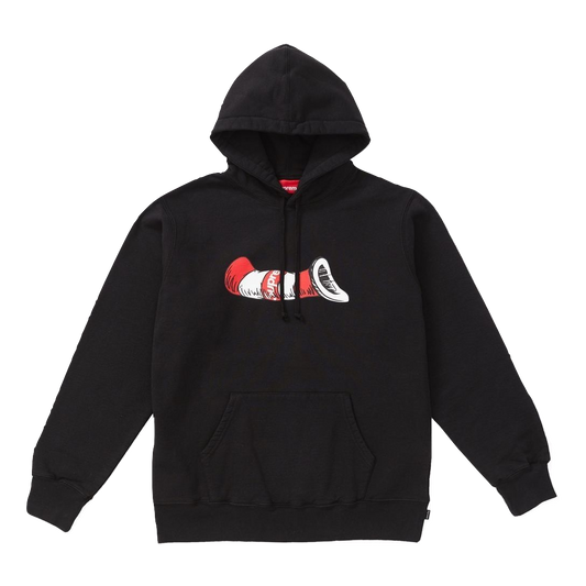 Supreme/Dr.Seuss Cat In The Hat Hooded Sweatshirt - Black - Used