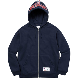 Supreme Championship Arc Logo Zip Up Sweatshirt - Navy - Used
