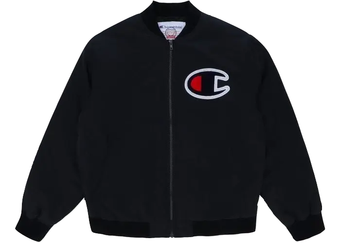 Supreme x Champion Color Blocked Jacket - Black Supreme