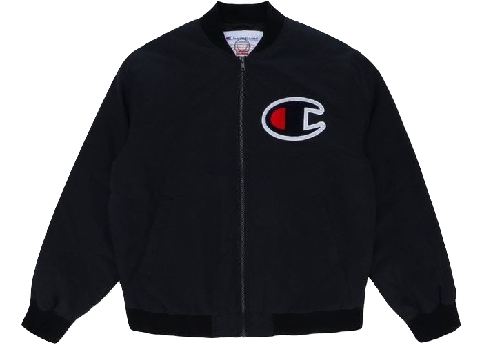 Supreme x Champion Color Blocked Jacket - Black - Used