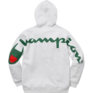 Supreme Champion Hooded Sweatshirt SS18 - Ash Grey - Used Supreme