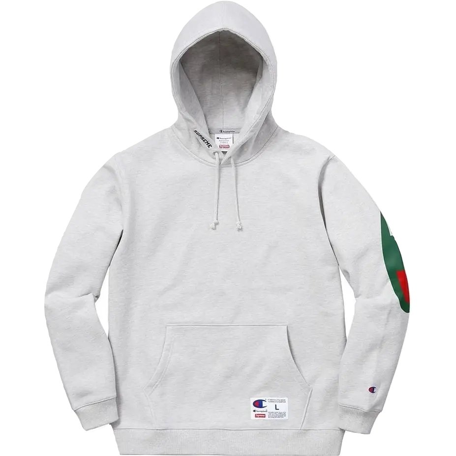Supreme Champion Hooded Sweatshirt SS18 - Ash Grey Supreme