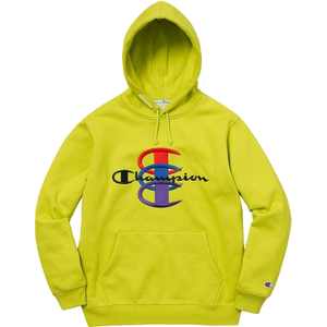 Supreme/Champion Stacked C Hooded Sweatshirt - Bright Green
