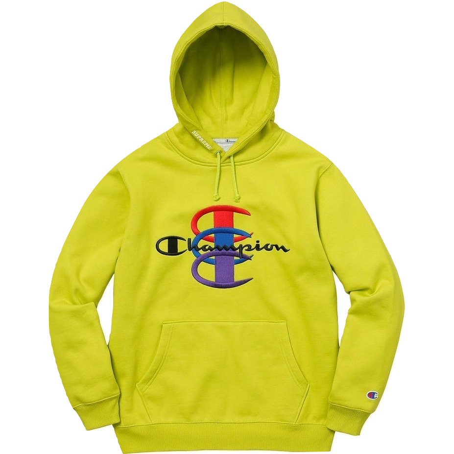 Supreme/Champion Stacked C Hooded Sweatshirt - Bright Green