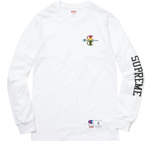 Supreme Champion Stacked C L/S Tee - White - Used
