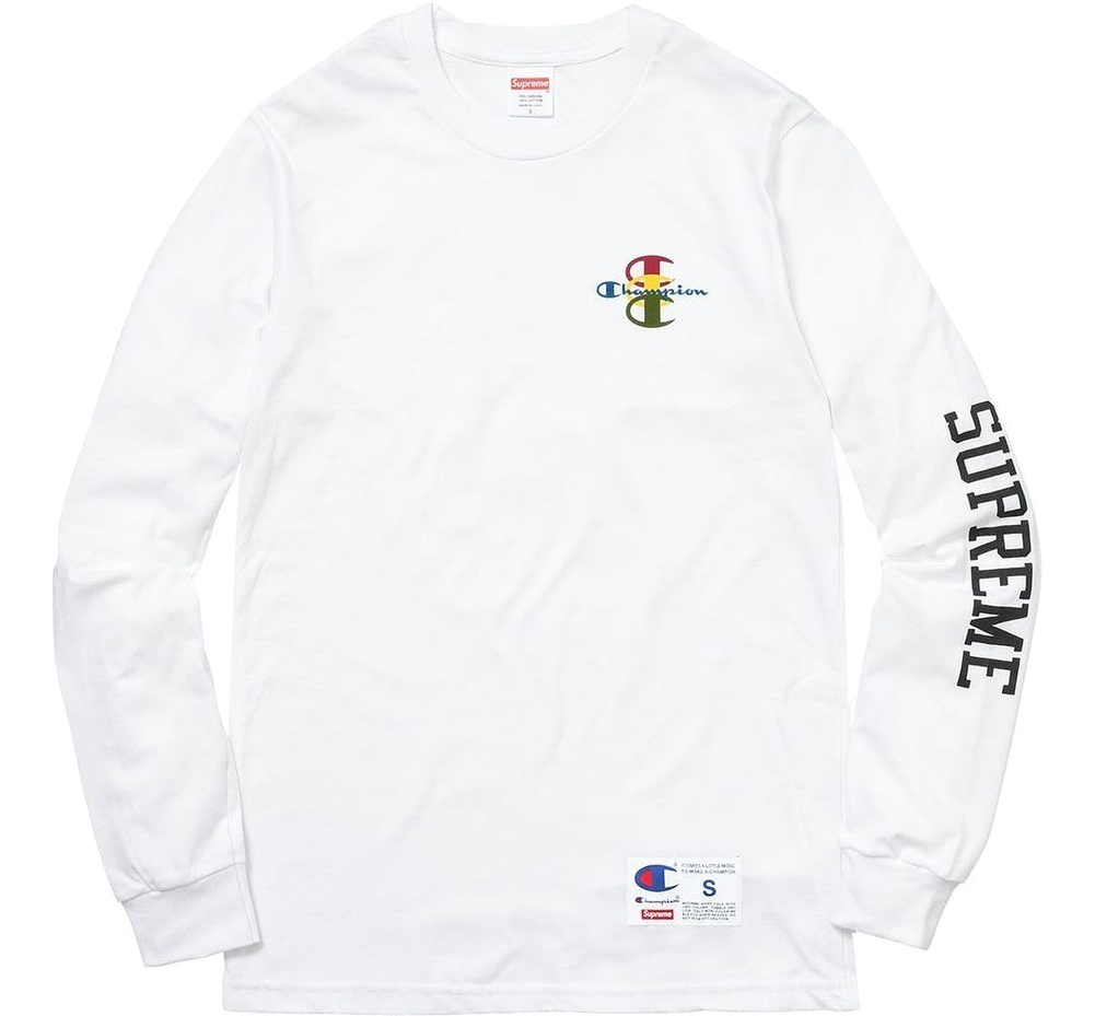 Supreme Champion Stacked C L/S Tee - White - Used