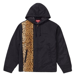 Supreme Cheetah Hooded Station Jacket - Black