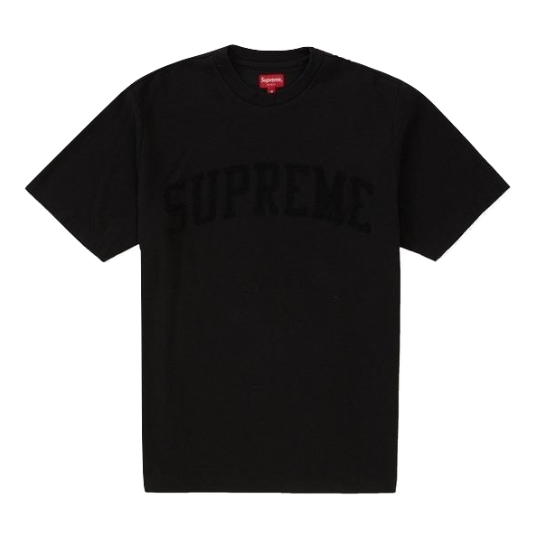 Supreme Chenille Arc Logo S/S Top FW19 - Black Supreme