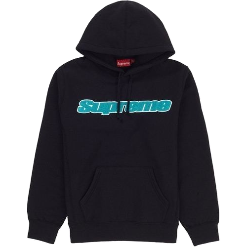 Supreme Chenille Hooded Sweatshirt - Black