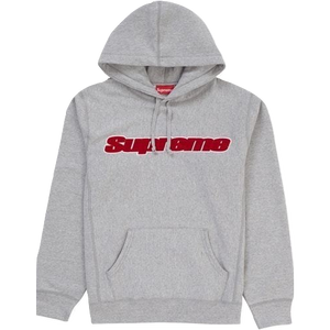 Supreme Chenille Hooded Sweatshirt - Heather Grey