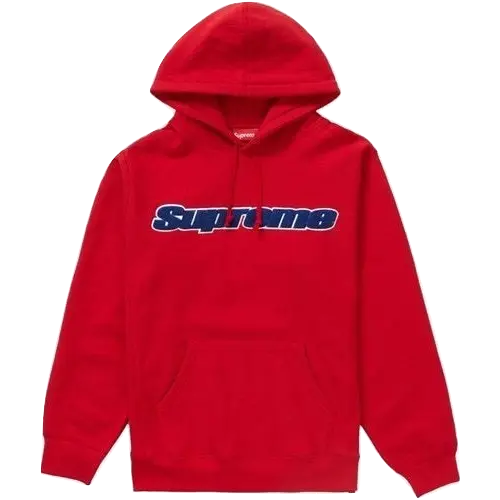 Supreme Chenille Hooded Sweatshirt - Red Supreme
