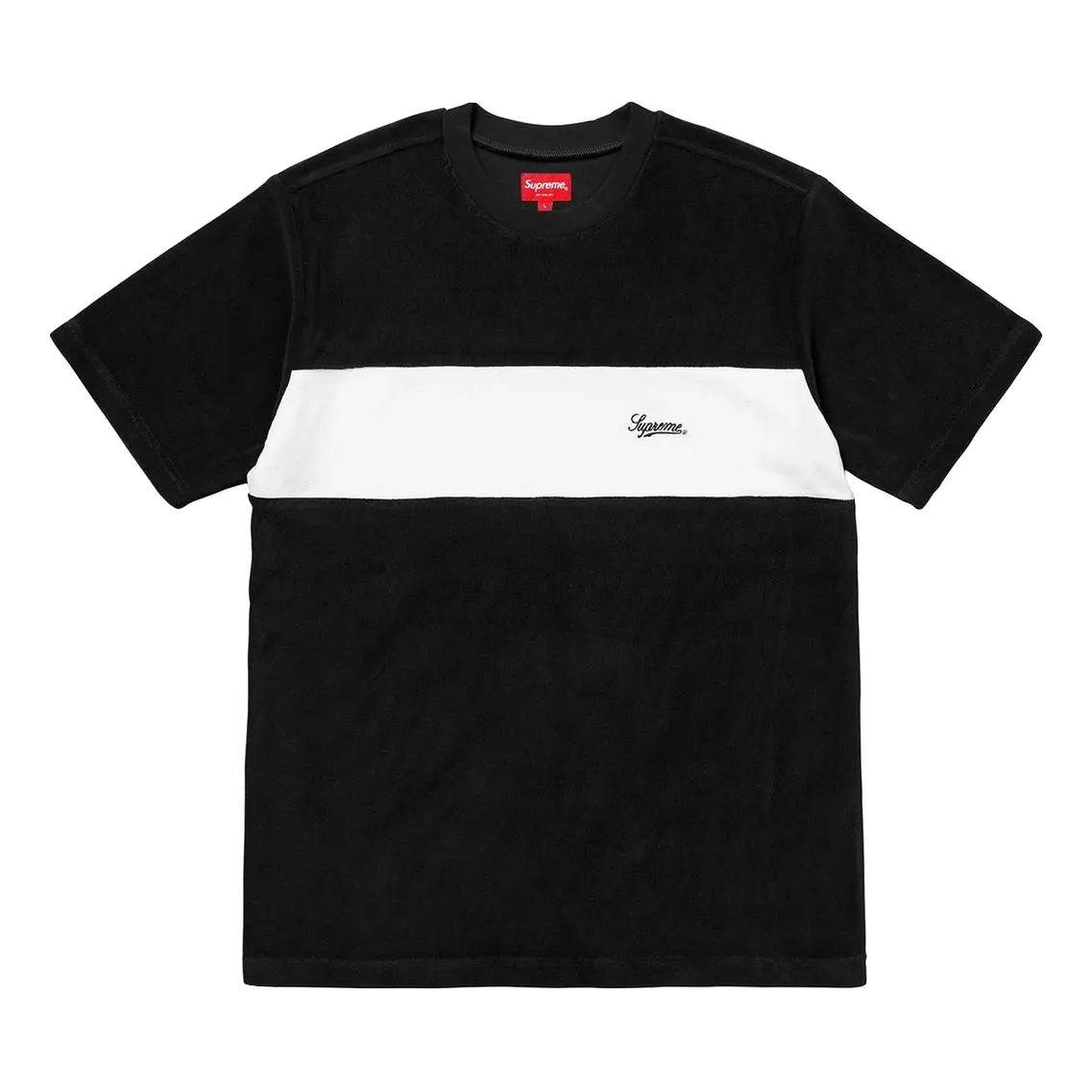 Supreme Chest Stripe Terry Top - Black Supreme