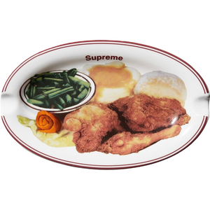 Supreme Chicken Dinner Plate Ashtray - White