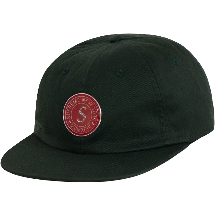 Supreme Chino Twill Gel S Logo 6-Panel - Dark Green