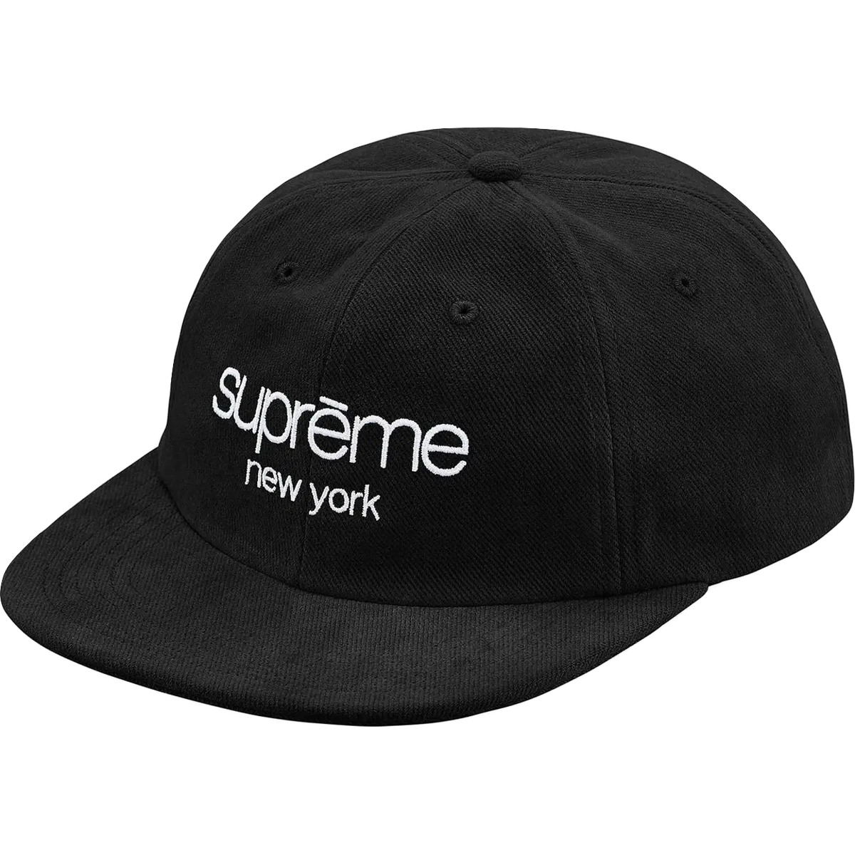 Supreme Classic Logo 6-Panel Hat Black Supreme