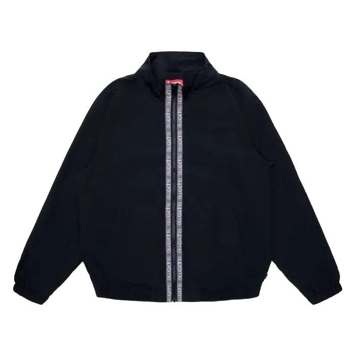 Supreme Classic Logo Taping Track Jacket - Black Supreme