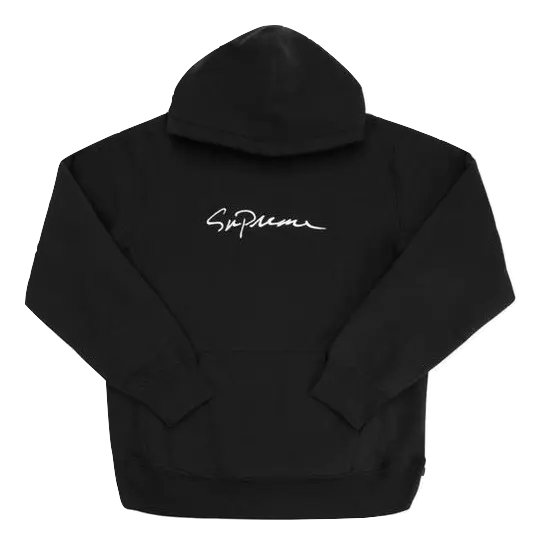 Supreme Classic Script Hooded Sweatshirt - Black Supreme