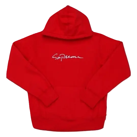 Supreme Classic Script Hooded Sweatshirt - Red Supreme