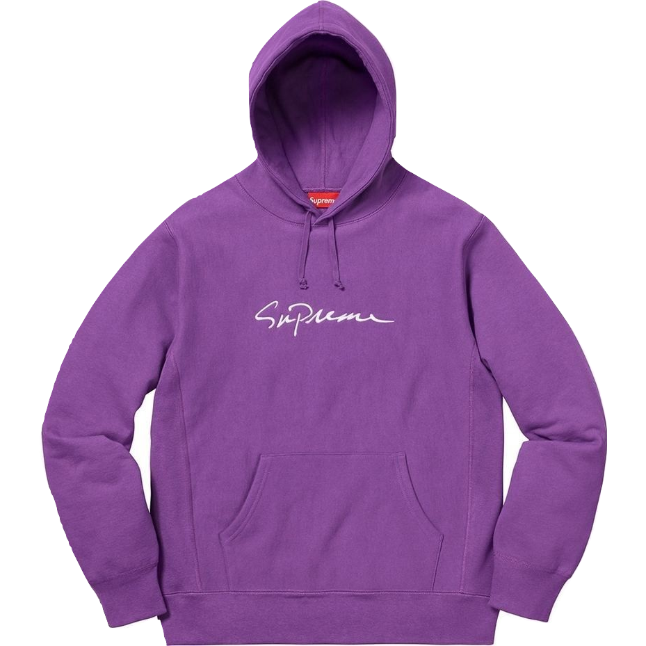 Supreme Classic Script Hooded Sweatshirt - Violet
