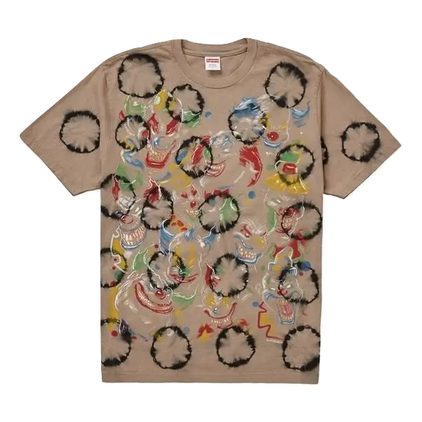 Supreme Clowns Tee - Bleached Black Supreme