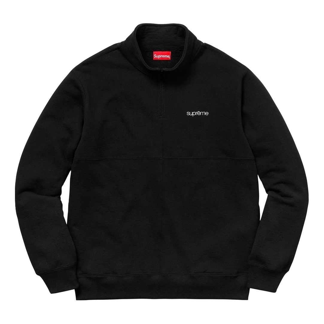 Supreme color blocked 2025 half zip sweatshirt black