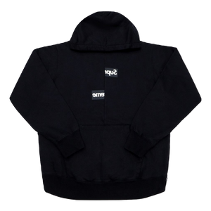 Supreme X CDG (Comme Des Garcons) Shirt Split Box Logo Hooded Sweatshirt - Black - Used