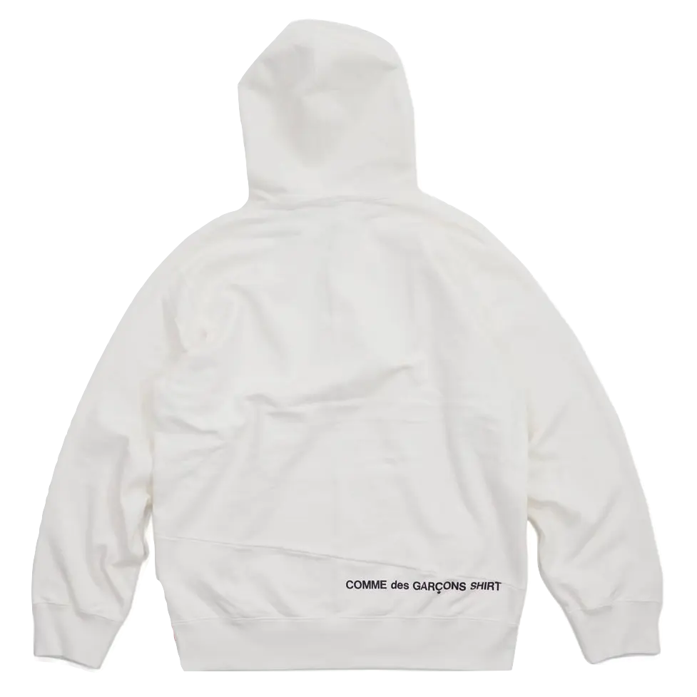 Supreme x CDG (Comme Des Garcons) Shirt Split Box Logo Hoodie - White Supreme