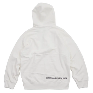 Supreme x CDG (Comme Des Garcons) Shirt Split Box Logo Hoodie - White Supreme