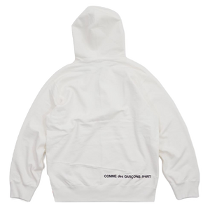 Supreme x CDG (Comme Des Garcons) Shirt Split Box Logo Hoodie - White - Used Supreme