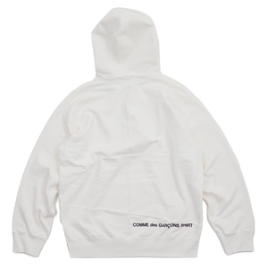 Supreme x CDG (Comme Des Garcons) Shirt Split Box Logo Hoodie - White - Used