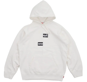 Supreme x CDG (Comme Des Garcons) Shirt Split Box Logo Hoodie - White Supreme