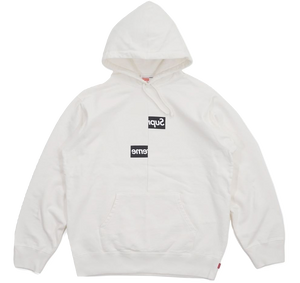 Supreme x CDG (Comme Des Garcons) Shirt Split Box Logo Hoodie - White - Used Supreme