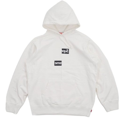 Supreme x CDG (Comme Des Garcons) Shirt Split Box Logo Hoodie - White - Used